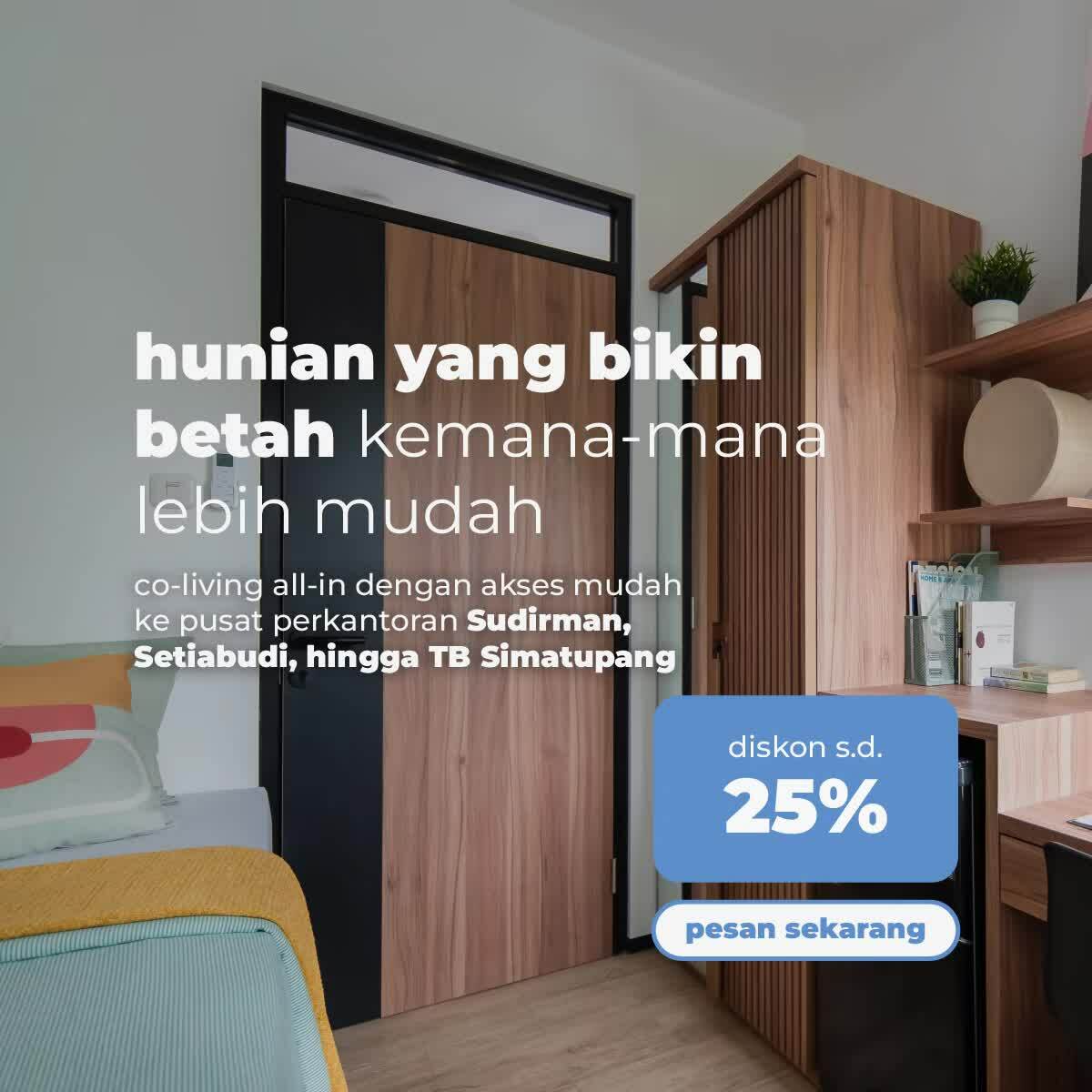 Tinggal Selangkah dari Kantor Hemat s.d. 25%