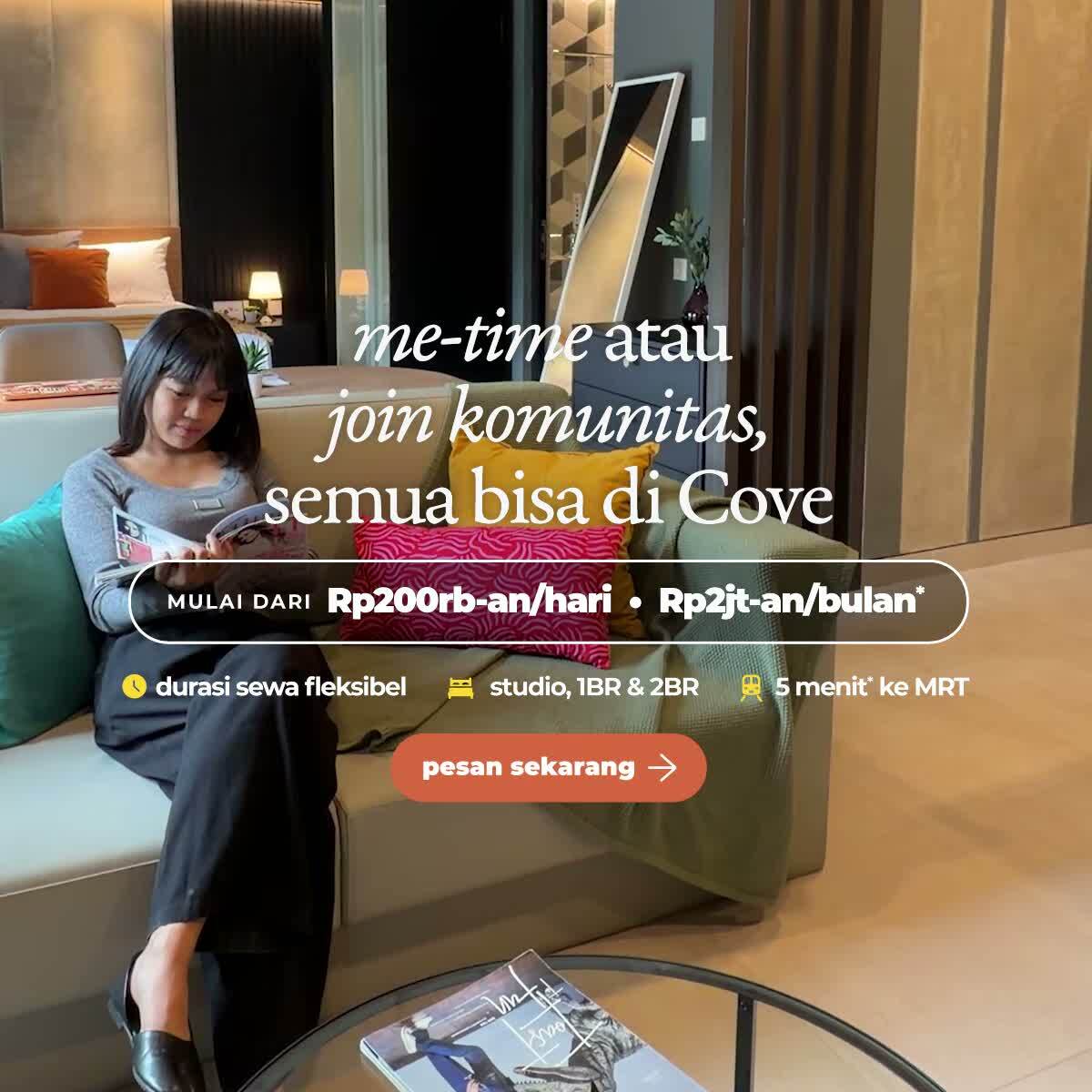 Sewa Fleksibel di Cove Mulai dari Rp2JT-an