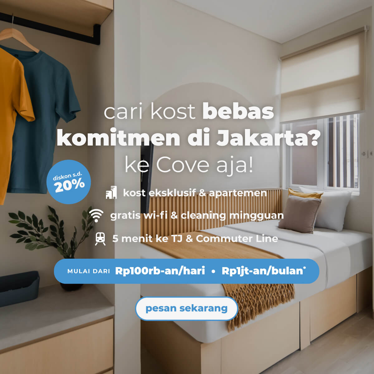 Co-living Jakarta Barat Diskon s.d. 20%