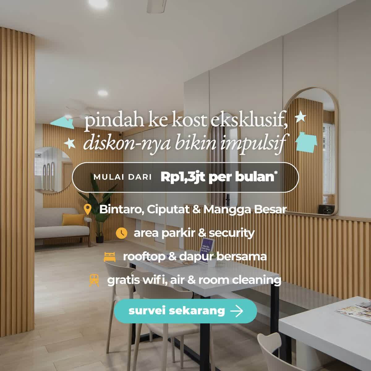 Pindah ke Kost Eksklusif dari Rp1,3JT*