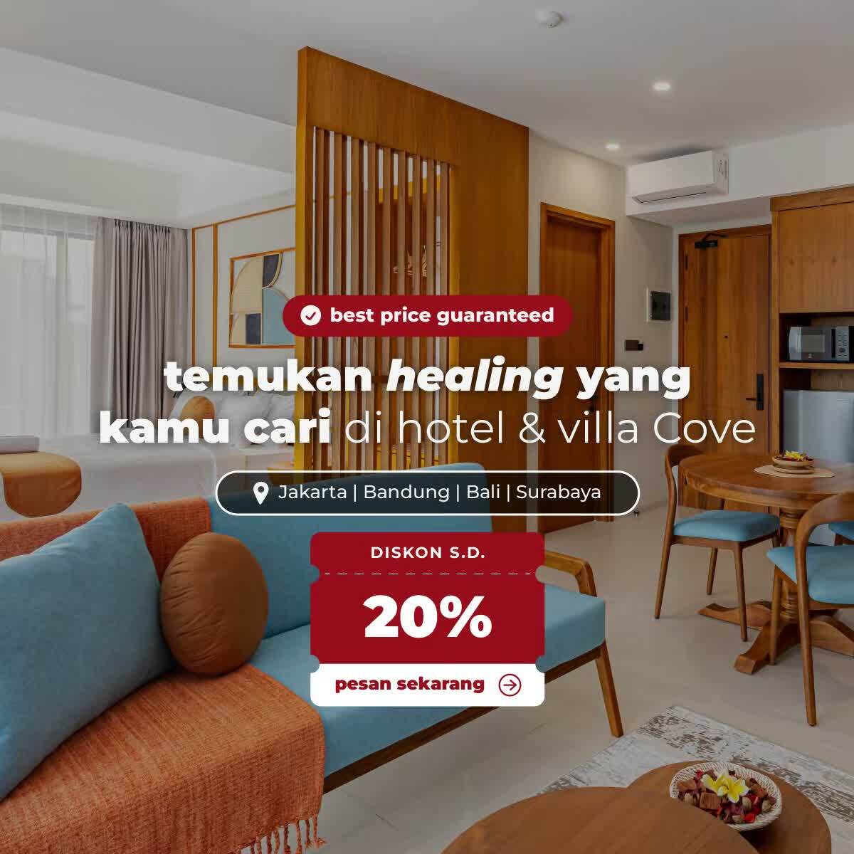 Promo Hotel dan Vila di Cove App Setiap Hari!