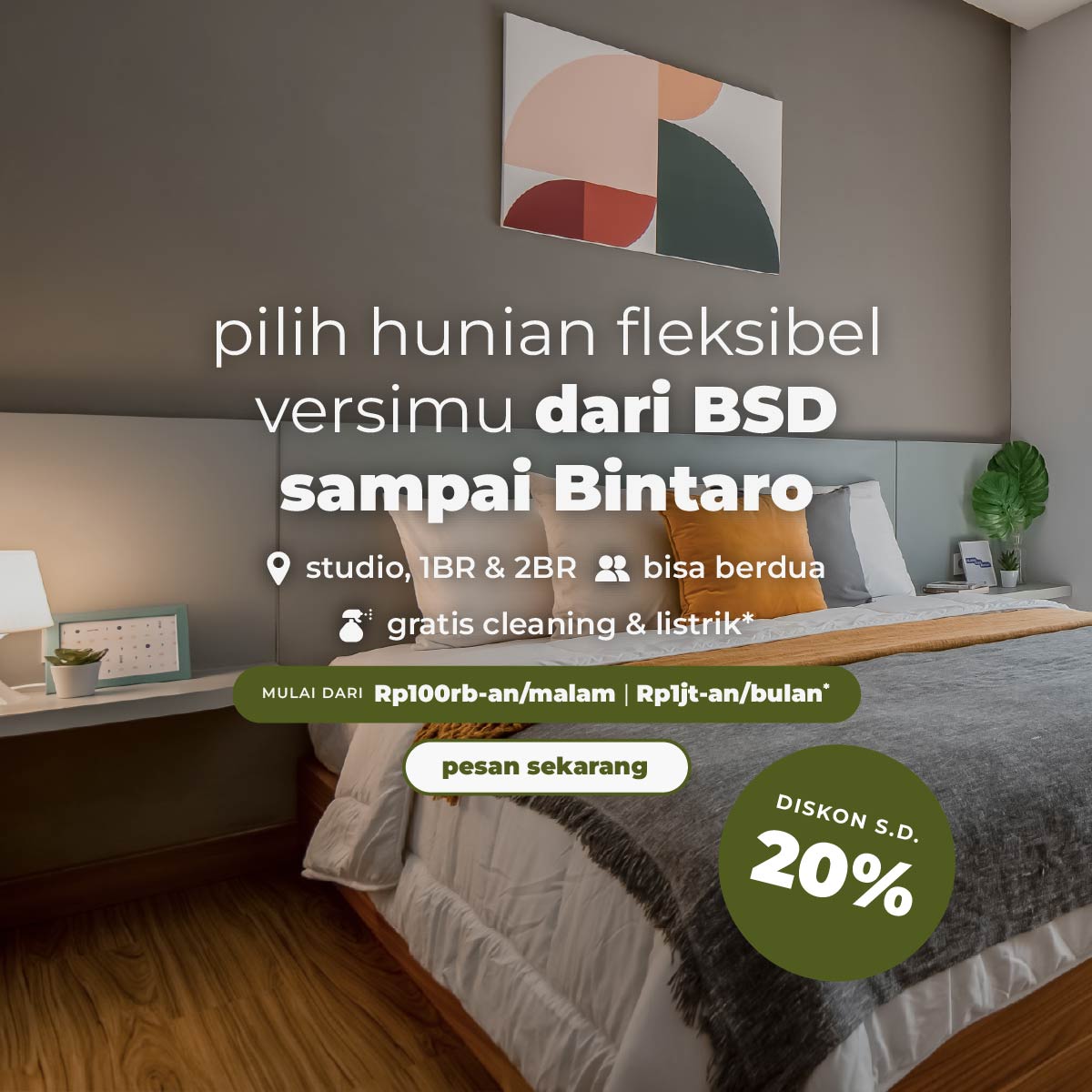 Co-living Tangerang Selatan Diskon s.d. 20%